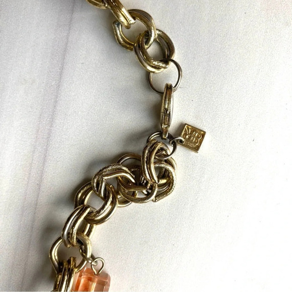 Banana Republic Gold Chain Charm Belt OSFM - Picture 3 of 5